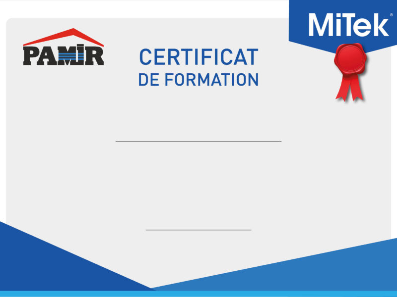 Certificat de formation PAMIR2